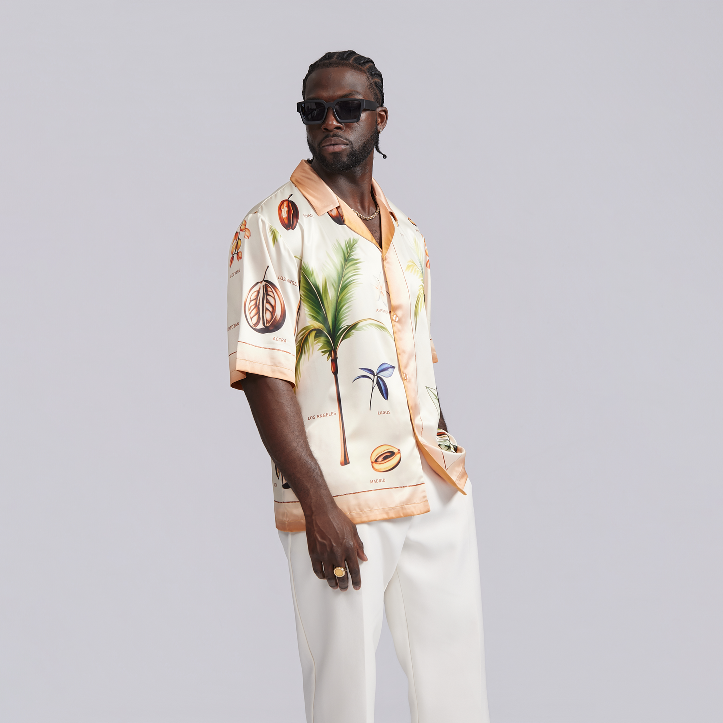 Baladeur Sunset Palm Silky Shirt – Tropical Elegance