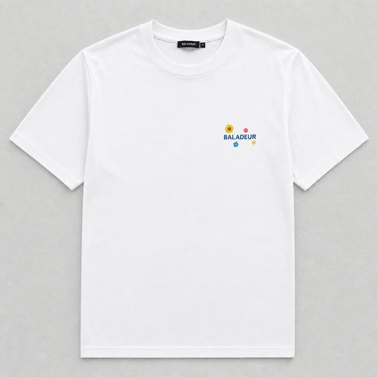 Baladeur La Dolce Vita T‑Shirt – White Minimalist Italian‑Inspired Tee
