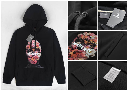 Flower Balaclava Relaxed-Fit Hooded Sweatshirt