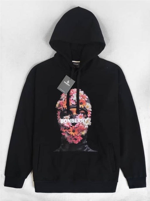 Flower Balaclava Relaxed-Fit Hooded Sweatshirt