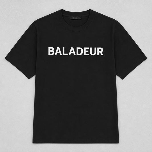 Baladeur Signature Black T‑Shirt – Minimalist Premium Essentials | Unisex Luxury Basics