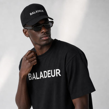 Baladeur Signature Black T‑Shirt – Minimalist Premium Essentials | Unisex Luxury Basics
