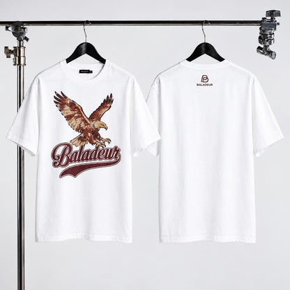 Baladeur Eagle Graphic T‑Shirt – White Vintage‑Inspired Statement Tee
