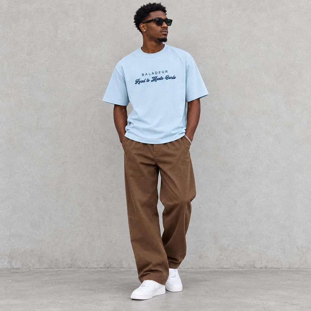 Baladeur Monte‑Carlo Graphic T‑Shirt – Light Blue Retro Motorsport Tee