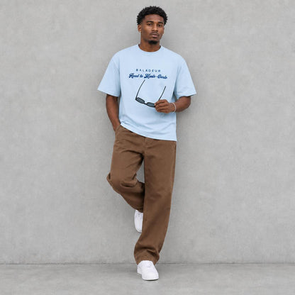 Baladeur Monte‑Carlo Graphic T‑Shirt – Light Blue Retro Motorsport Tee