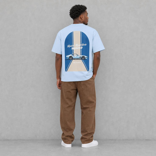 Baladeur Monte‑Carlo Graphic T‑Shirt – Light Blue Retro Motorsport Tee