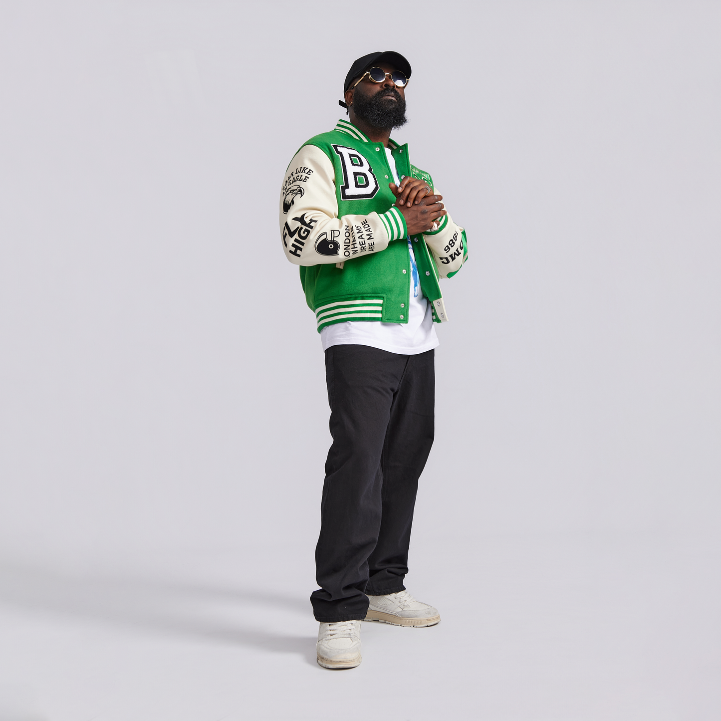 Baladeur Fly High Eagle Varsity Jacket – Green & White