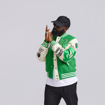 Baladeur Fly High Eagle Varsity Jacket – Green & White