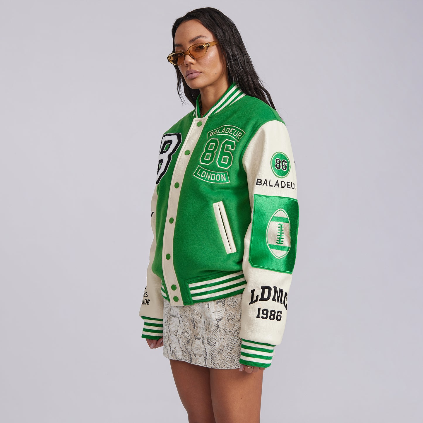 Baladeur Fly High Eagle Varsity Jacket – Green & White