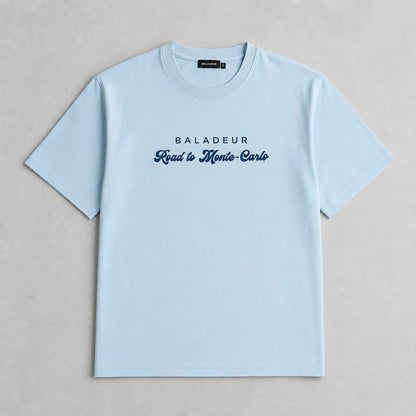 Baladeur Monte‑Carlo Graphic T‑Shirt – Light Blue Retro Motorsport Tee