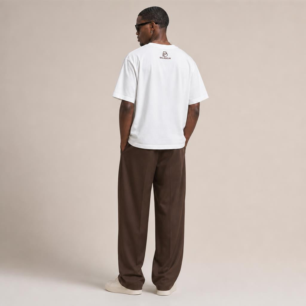 Baladeur Eagle Graphic T‑Shirt – White Vintage‑Inspired Statement Tee