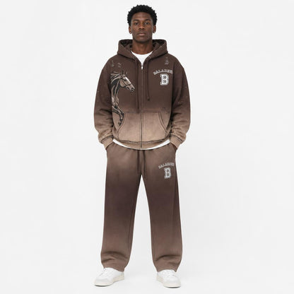 Baladeur Horse Keep Going Collection – Brown Gradient Hoodie