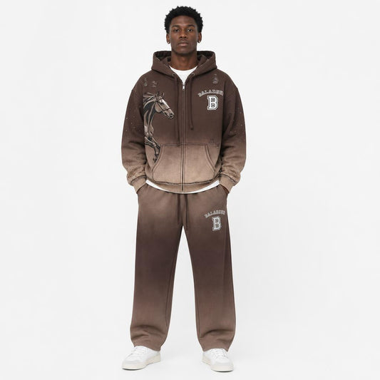Baladeur Horse Keep Going Collection – Brown Gradient Hoodie