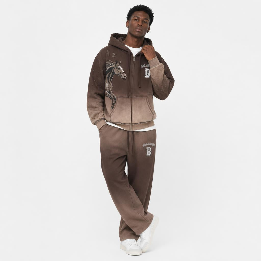 Baladeur Horse Keep Going Collection – Brown Gradient Hoodie