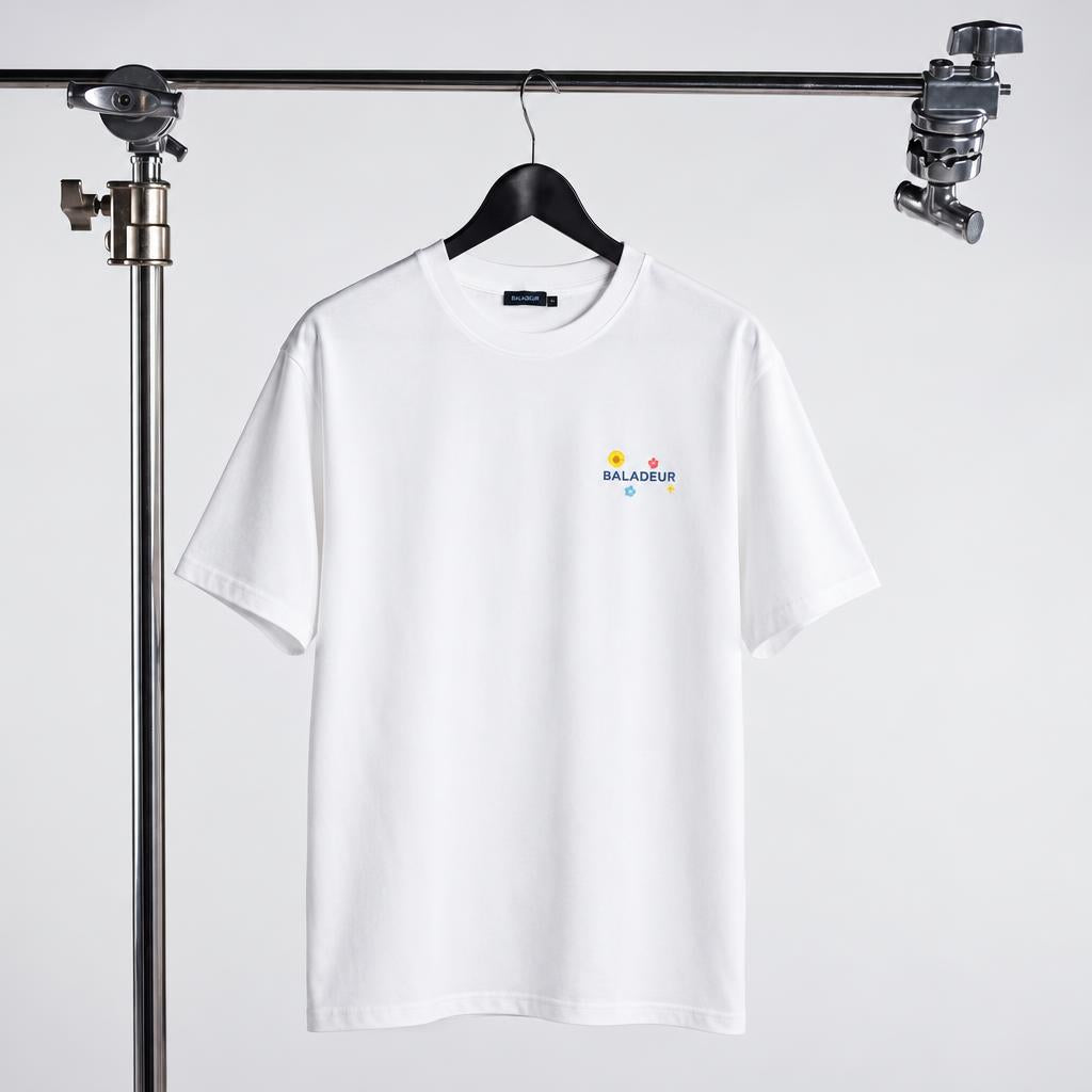 Baladeur La Dolce Vita T‑Shirt – White Minimalist Italian‑Inspired Tee
