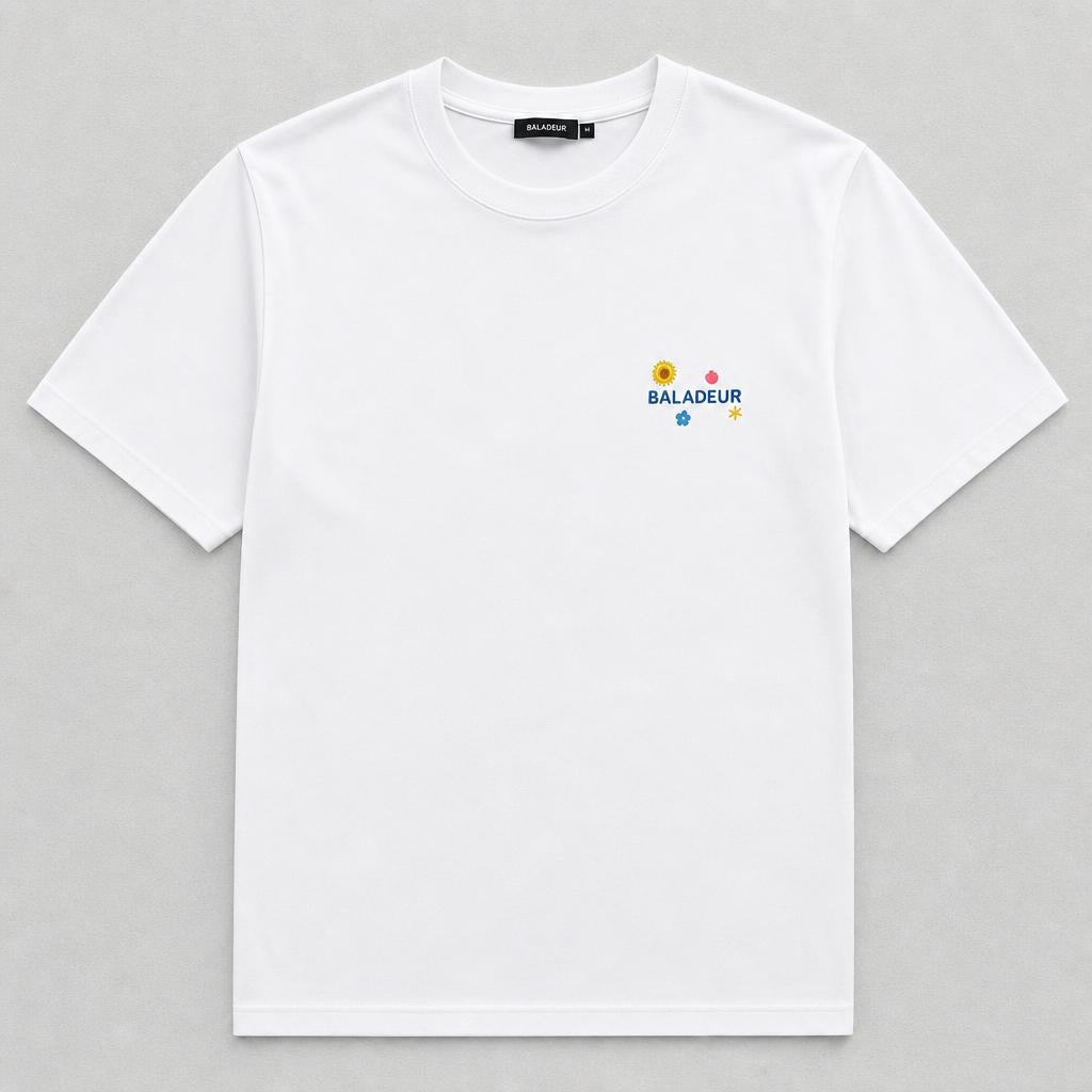 Baladeur La Dolce Vita T‑Shirt – White Minimalist Italian‑Inspired Tee