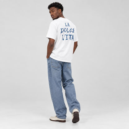 Baladeur La Dolce Vita T‑Shirt – White Minimalist Italian‑Inspired Tee
