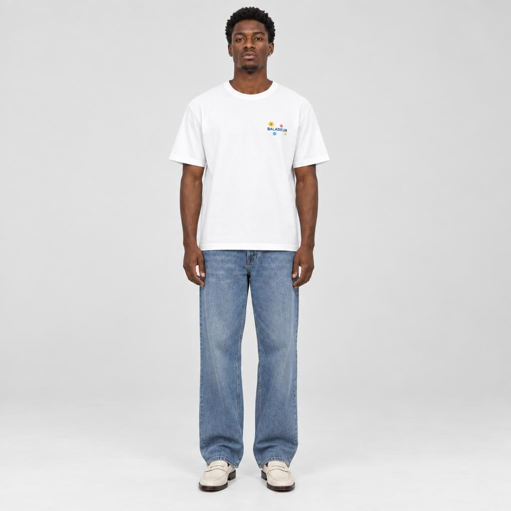 Baladeur La Dolce Vita T‑Shirt – White Minimalist Italian‑Inspired Tee