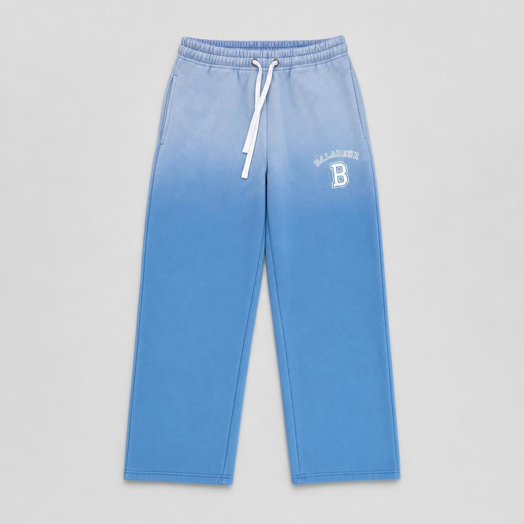 Baladeur Horse Keep Going Sweatpants – Blue Gradient Wide‑Leg Joggers