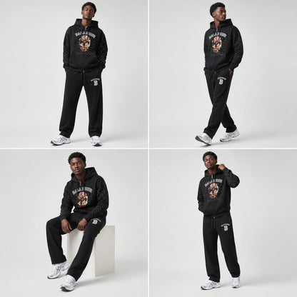 Baladeur Floral Balaclava Graphic Zip Hoodie